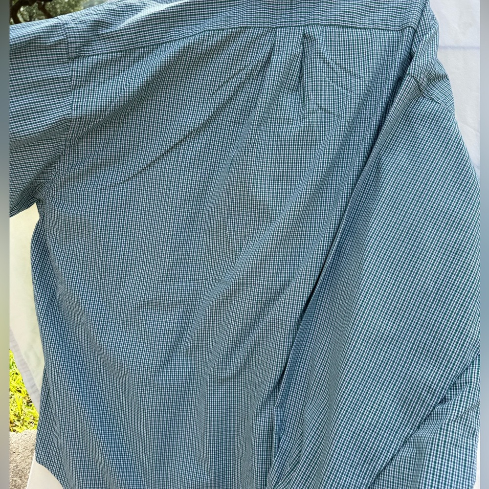 Ralph Lauren Green & Blue‎ Checkered Men's Button Down Shirt XXL (2XL) - Picture 3 of 8